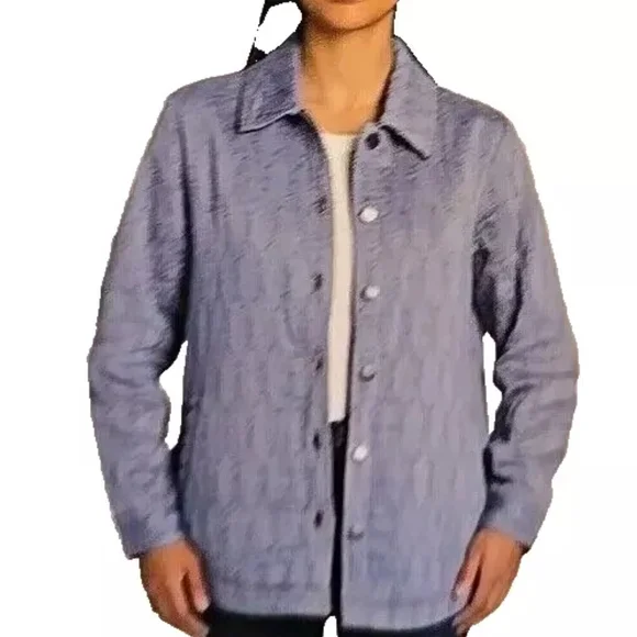Women's Blue Quilted Jacket - Picture 4 of 6